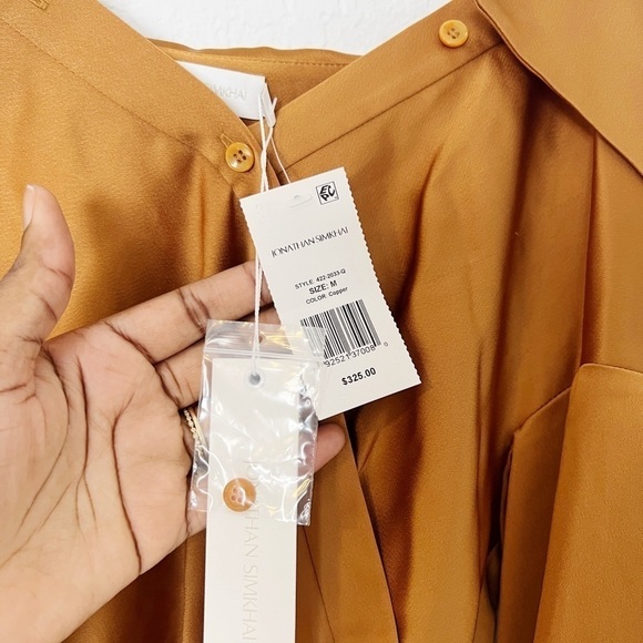 JONATHAN SIMKHAI Haley Cold-Shoulder Wrap-Effect Top - Picture 6 of 8